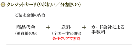 クレジットカードリボ払い／分割払い