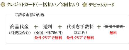 クレジットカード一括払い／2回払い