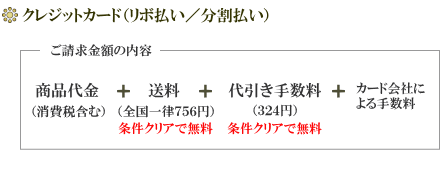 クレジットカードリボ払い／分割払い