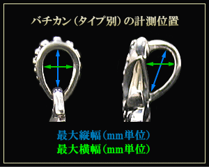 バチカン（タイプ別）の計測位置
